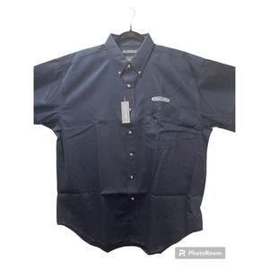 Vtg Swingster Freightliner Shirt Mens XL Blue Long Sleeve Button Down Work NEW